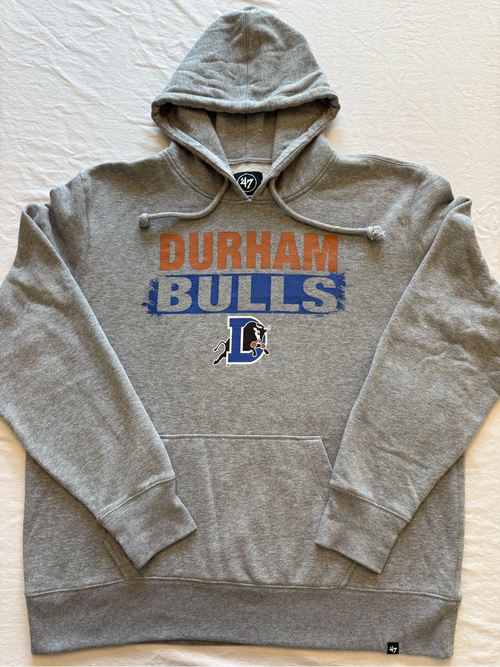 47 Brand Durham Bulls Gray Pullover Hoodie Sweatshirt Size XL B14
